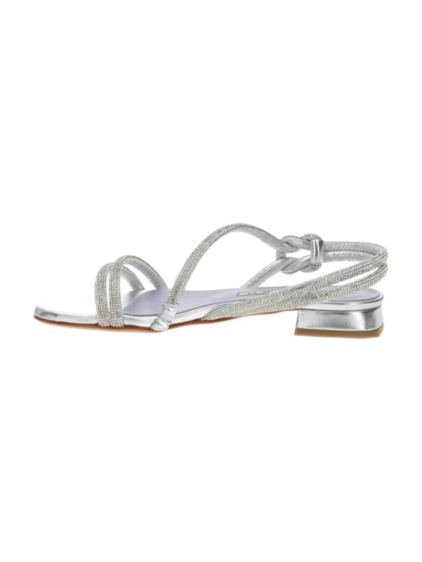 SANDALI FLAT NODO STRASS
