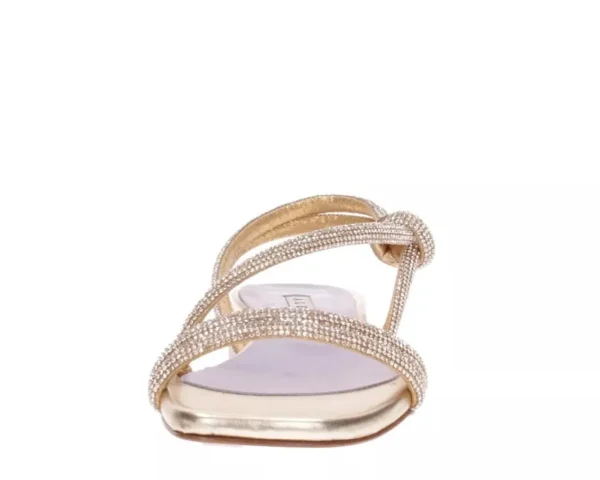 SANDALI FLAT NODO STRASS