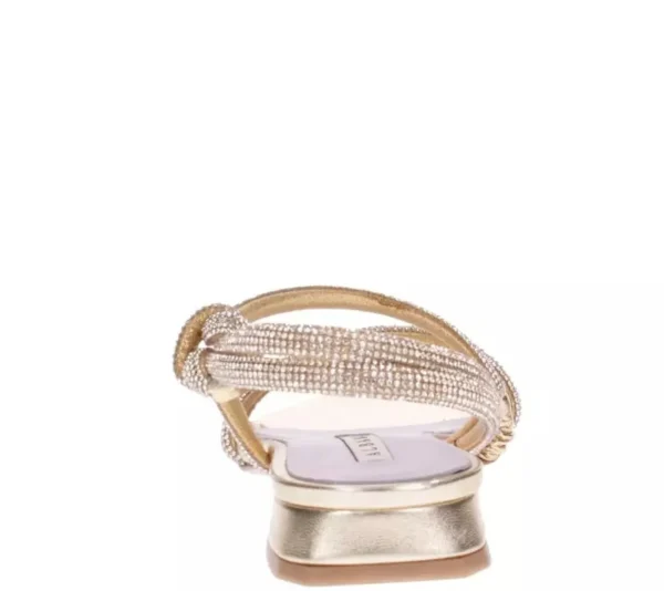 SANDALI FLAT NODO STRASS