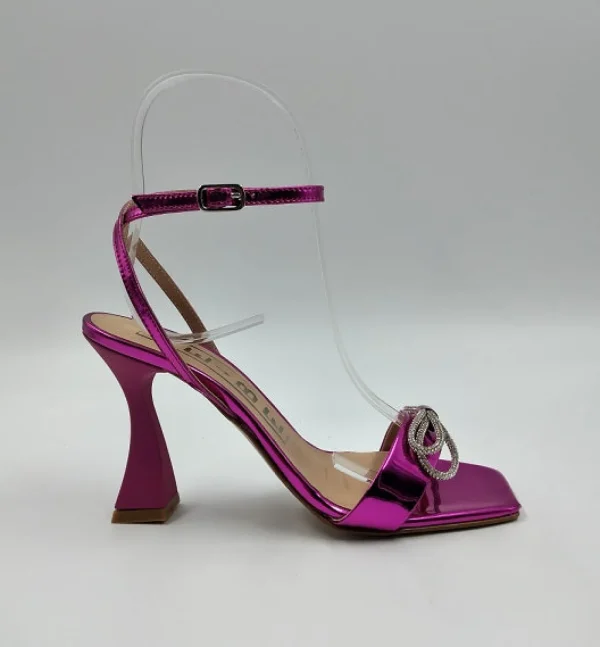 SANDALI FUXIA DETTAGLIO FIOCCO STRASS