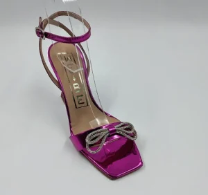 SANDALI FUXIA DETTAGLIO FIOCCO STRASS