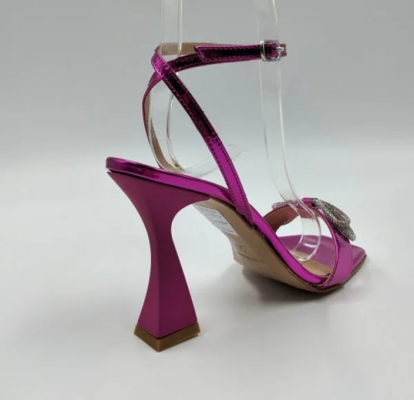 SANDALI FUXIA DETTAGLIO FIOCCO STRASS