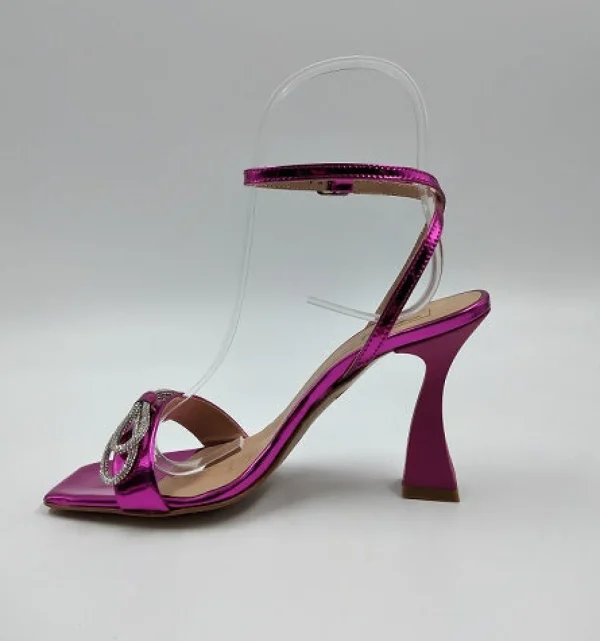 SANDALI FUXIA DETTAGLIO FIOCCO STRASS