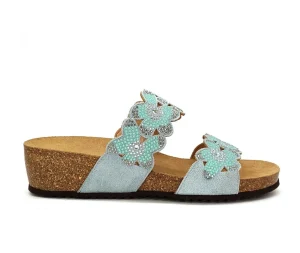SANDALI GRUNLAND MEMI FLOREAL CIELO
