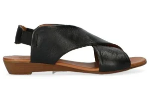SANDALI IN PELLE TACCO BASSO