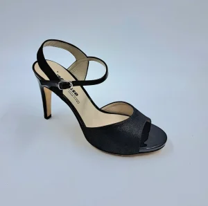 SANDALI IN TESSUTO LUX NERO