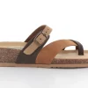 SANDALI INFRADITO PELLE BICOLOR TORTORA