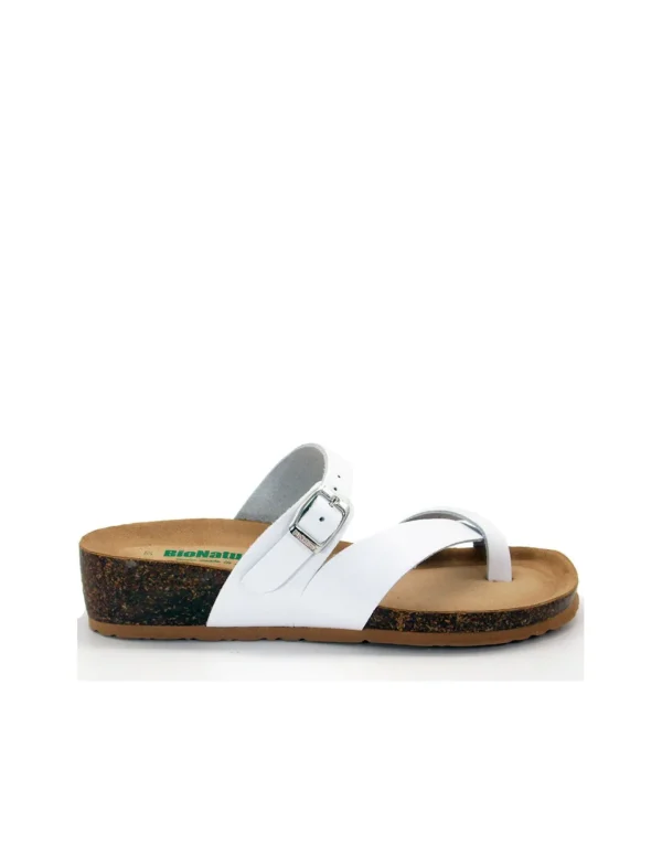 SANDALI INFRADITO PELLE BIANCA