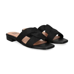 SANDALI IVANA INTRECCIO NERO