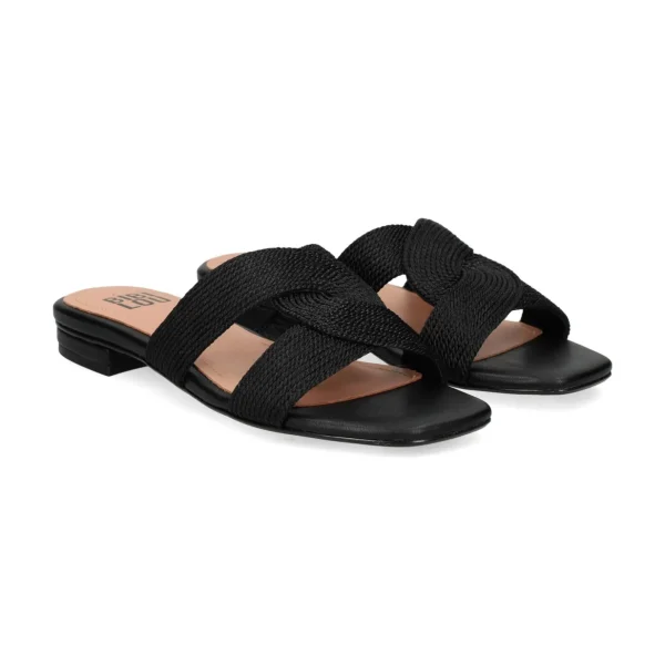 SANDALI IVANA INTRECCIO NERO