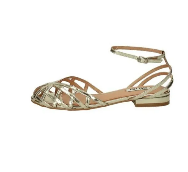 SANDALI JULIETTE FASCE PELLE ORO