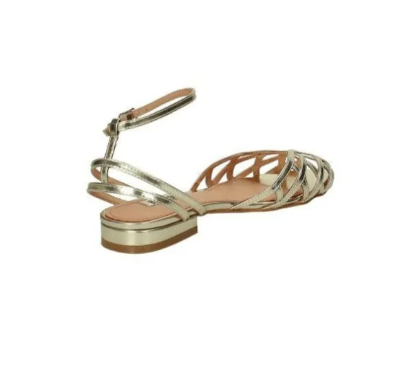 SANDALI JULIETTE FASCE PELLE ORO