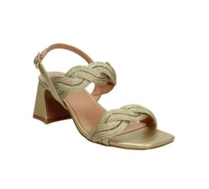 SANDALI LARA TRECCIA ORO