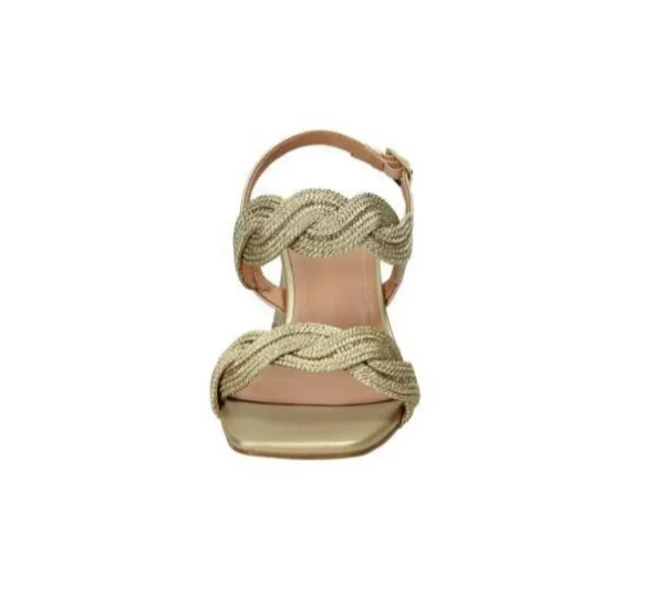 SANDALI LARA TRECCIA ORO