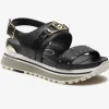 SANDALI MAXI WONDER MINI BORCHIE NERO