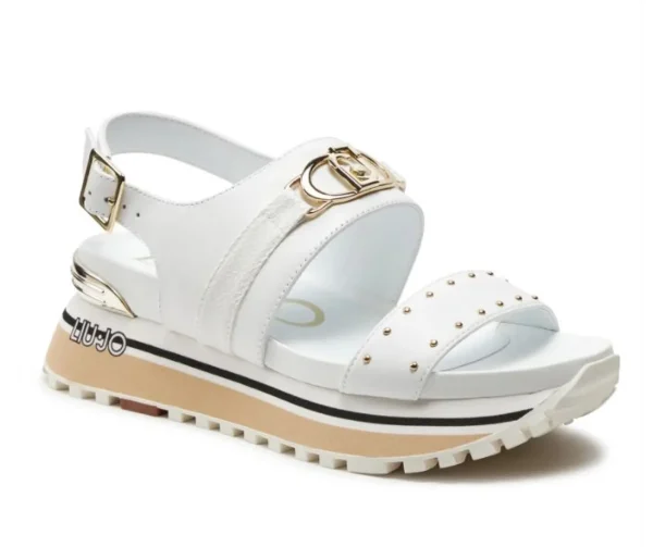 SANDALI MAXI WONDER MINI BORCHIE BIANCO