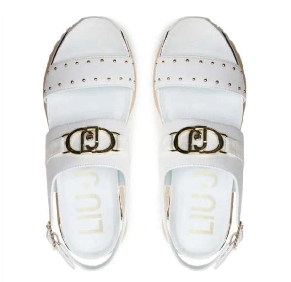 SANDALI MAXI WONDER MINI BORCHIE BIANCO