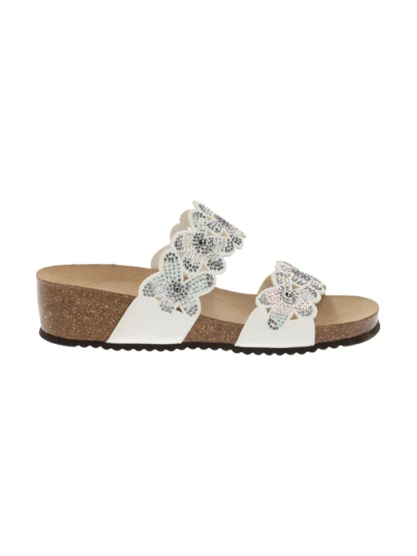SANDALI MEMI FLOREAL BIANCO