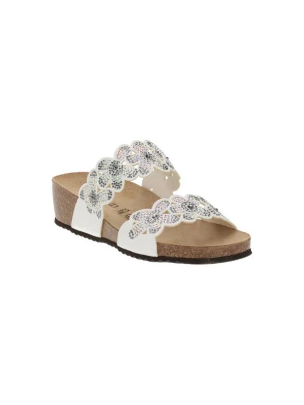 SANDALI MEMI FLOREAL BIANCO