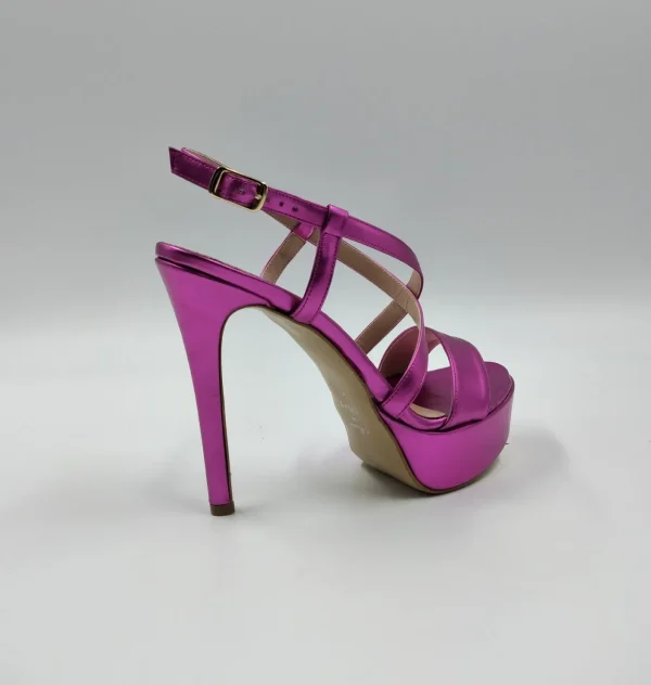 SANDALI METALLIZZATO FUXIA