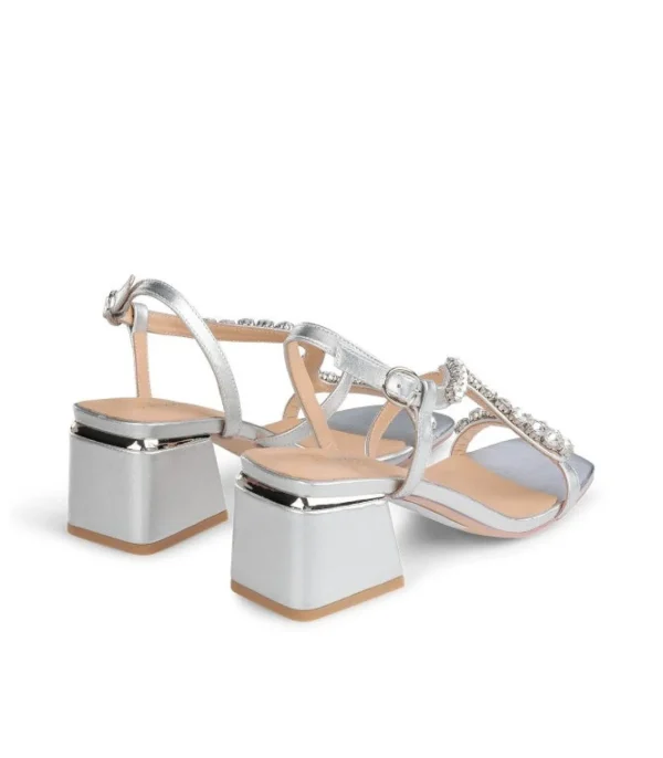 SANDALI NARI CON STRASS SILVER