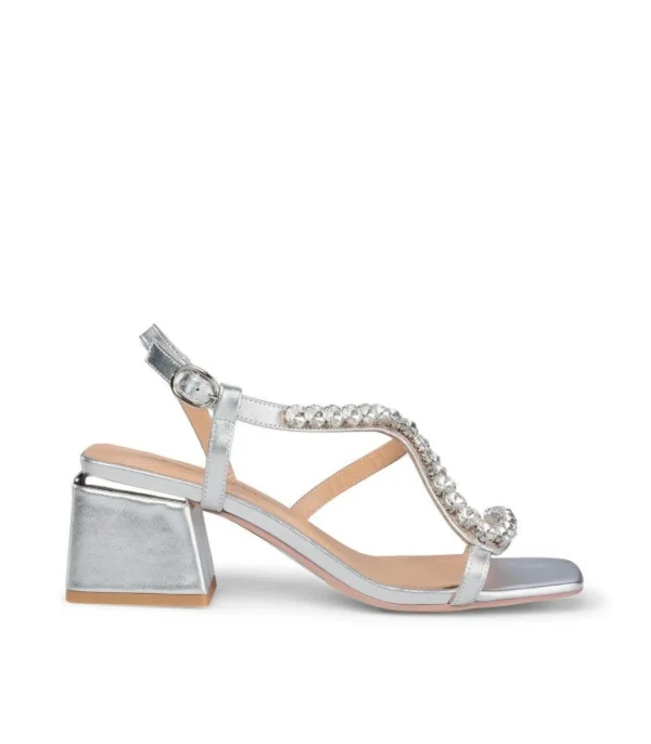 SANDALI NARI CON STRASS SILVER