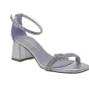 SANDALI NODO STRASS TACCO QUADRATO