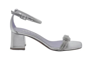 SANDALI NODO STRASS TACCO QUADRATO