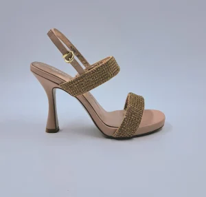 SANDALI PELLE FASCE STRASS CIPRIA