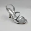 SANDALI PELLE METALLIZATA ARGENTO
