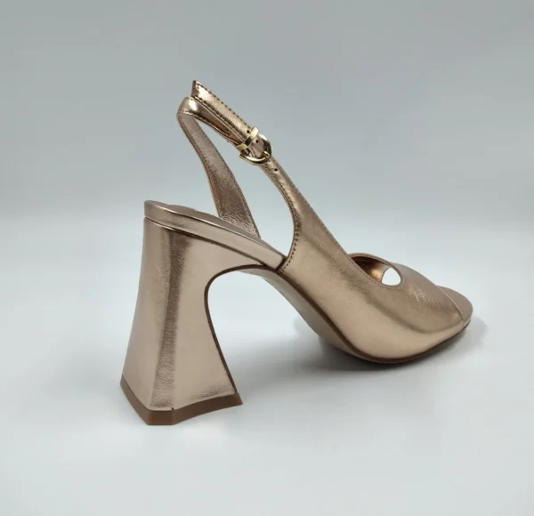 SANDALI PELLE METALLIZZATA PEACH