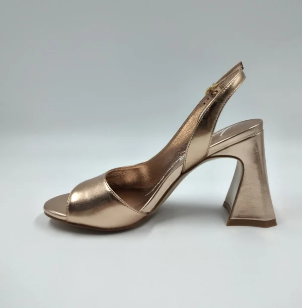 SANDALI PELLE METALLIZZATA PEACH
