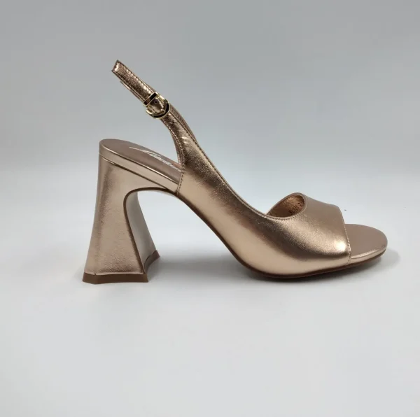 SANDALI PELLE METALLIZZATA PEACH