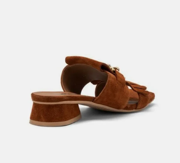 SANDALI PELLE SALLY FRINGE BRANDY