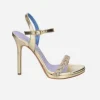 SANDALI PLATINO TRECCIA STRASS