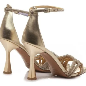 SANDALI RAME MULTI TRECCIA STRASS