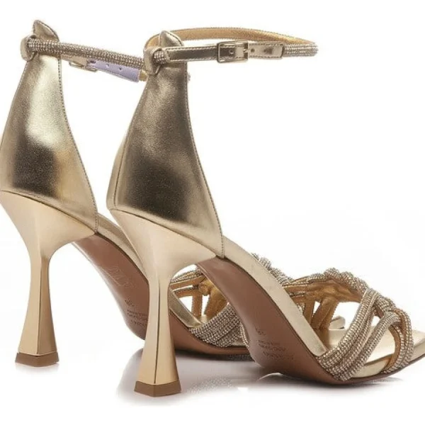 SANDALI RAME MULTI TRECCIA STRASS