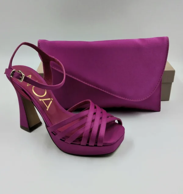SANDALI RASO FUXIA