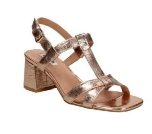 SANDALI ROSIE PELLE RAME LAMINATO