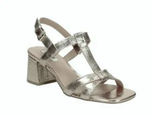 SANDALI ROSIE PELLE SILVER LAMINATO