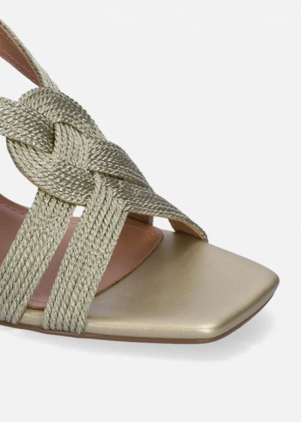 SANDALI SETSUKO INTRECCIO ORO