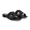SANDALI SPONGECAKE BLACK MICRO STRASS