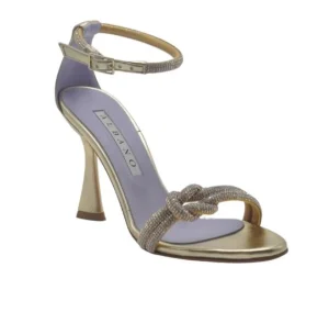 SANDALI STRASS PLATINO NODO