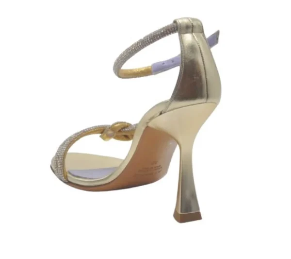 SANDALI STRASS PLATINO NODO
