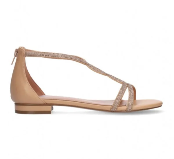 SANDALI TASHA GLITTER NUDE