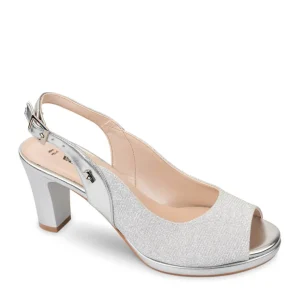 SANDALI TESSUTO SILVER