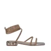 SANDALI TOVINO STRASS BRONZO