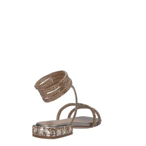 SANDALI TOVINO STRASS BRONZO