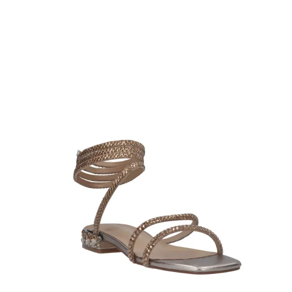 SANDALI TOVINO STRASS BRONZO