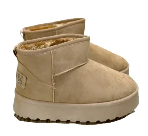 SCARPONCINI MAMMUT BEIGE LOGO STRASS